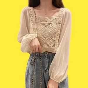 COPY - New Design Long Sleeve Vintage Female Blouse